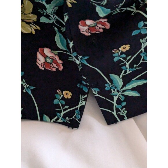Ann Taylor Loft Pants Women's Sz 10T Floral Marisa Riviera Cropped  Blue Pink - Picture 7 of 16